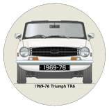 Triumph TR6 1969-76 White (disc wheels) Coaster 4